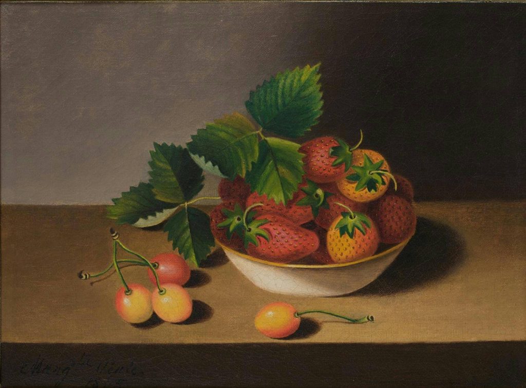 female artists of the Peale family: Margaretta Angelica Peale, Still Life of Strawberries and Cherries, 1865, Philadelphia Museum of Art, Philadelphia, PA, USA.
