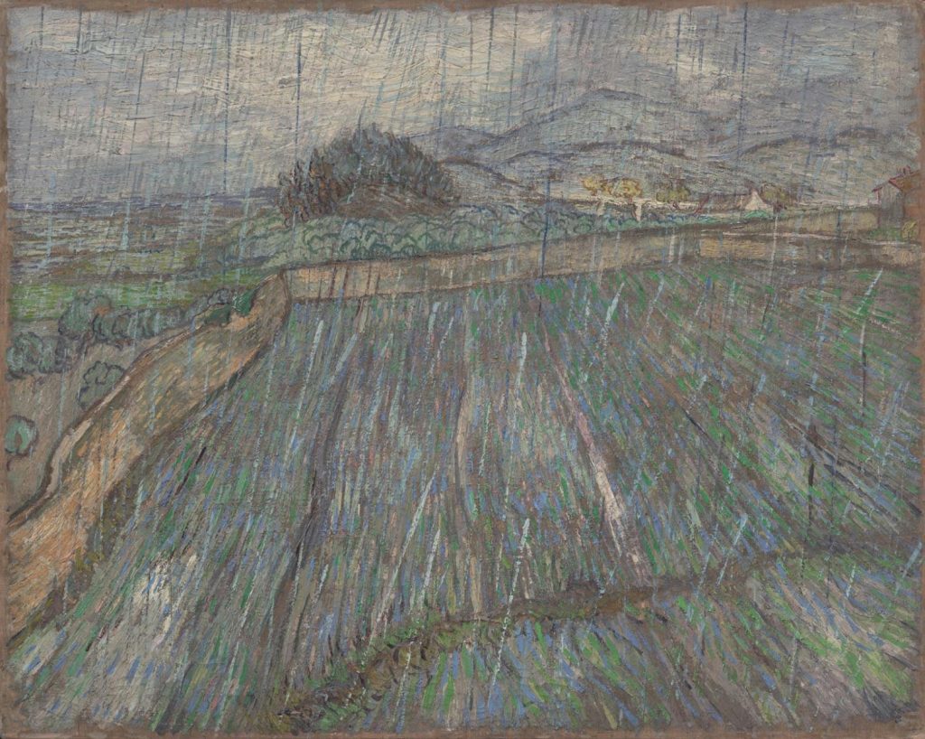 Rain in Art: Vincent van Gogh, Rain, ca. 1889. Philadelphia Museum of Art, Philadelphia, PA, USA