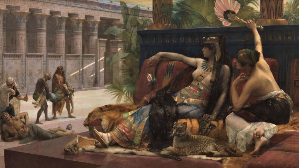 Alexandre Cabanel Cleopatra: Alexandre Cabanel, Cleopatra, 1887, Royal Museum of Fine Arts, Antwerp, Belgium.
