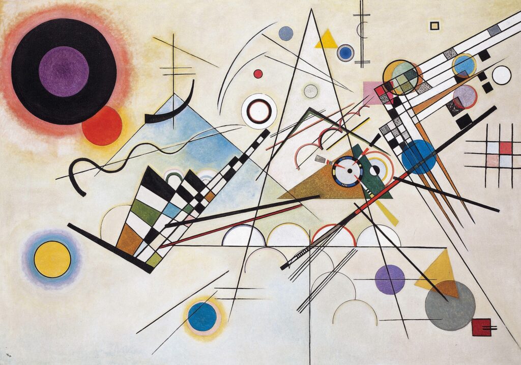 expressionist artists to know: 5 Expressionist Artists You Should Know: Wassily Kandinsky, Composition VIII, 1923, Solomon R. Guggenheim Museum, New York City, NY, USA.

