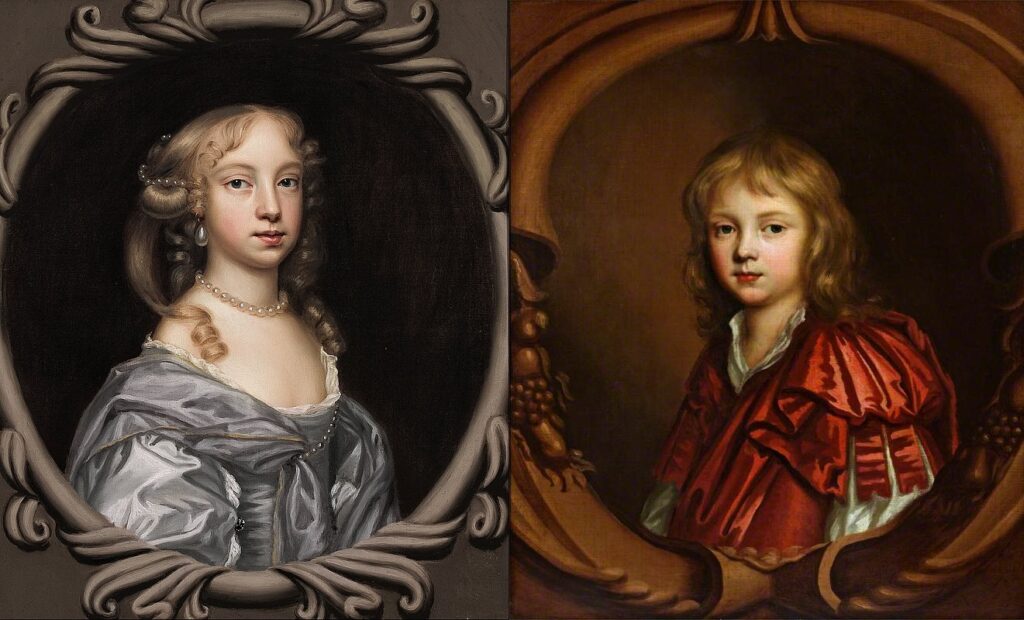 Mary Beale: Left: Mary Beale, Mary Wither of Andwell, c. 1670, Art Gallery of South Australia, North Terrace, Adelaide, Australia; Right: Mary Beale, Portrait of a boy, 1682, Victoria & Albert Museum, London, UK.

