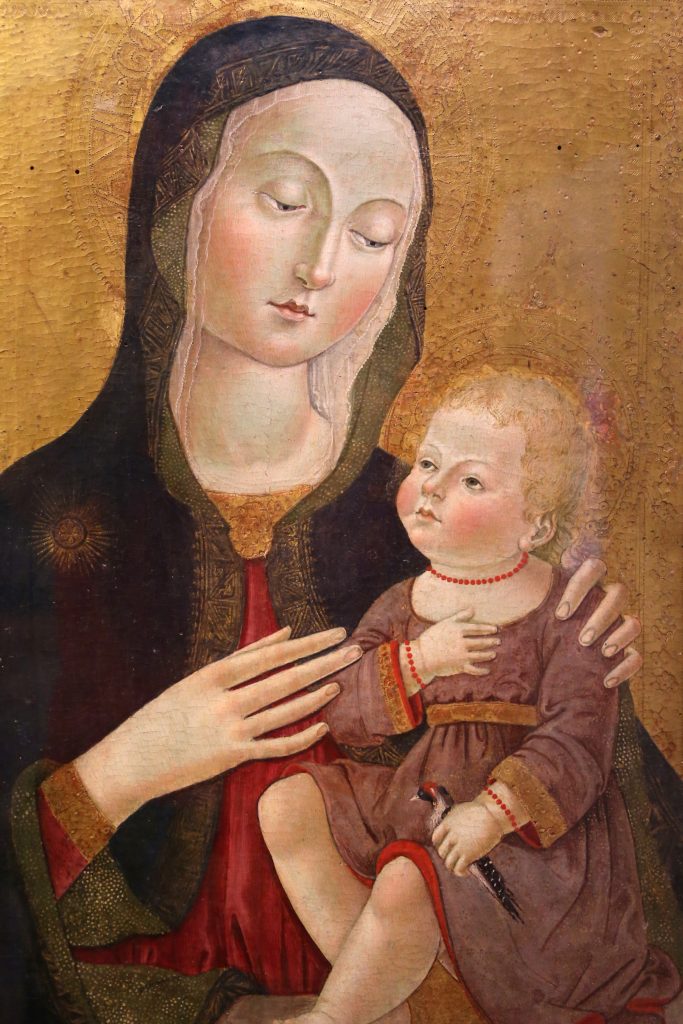 body representation art: Benvenuto di Giovanni, The Madonna and Child, late 15th century, Colle del Duomo Museum, Viterbo, Italy.
