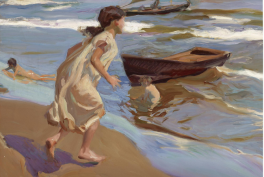 Joaquín Sorolla y Bastida, Girl entering the water, 1915, private collection