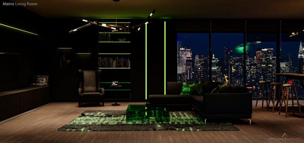 movie-inspired interiors: Melike Turkoglu, Craig Anderson, The Matrix Inspired Interior. Appliance Analysts.
