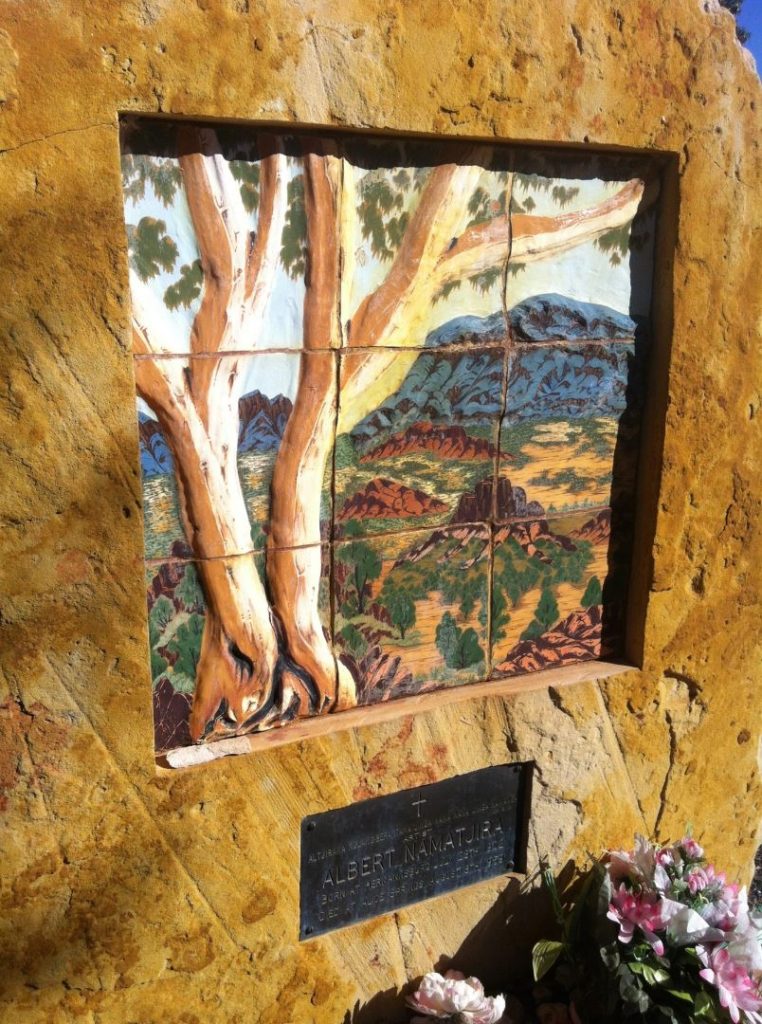 Albert Namatjira’s grave in Alice Springs.