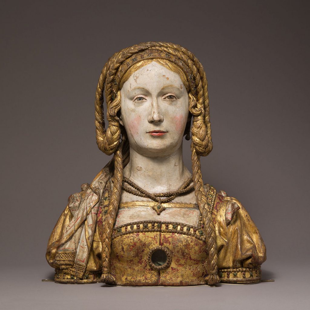 anatomy in art: Saint Balbina reliquary bust, c1520-1530, The Met, New York, USA