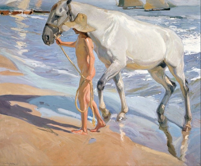 Joaquín Sorolla, The horse’s bath, 1909, Museo Sorolla, Madrid, Spain