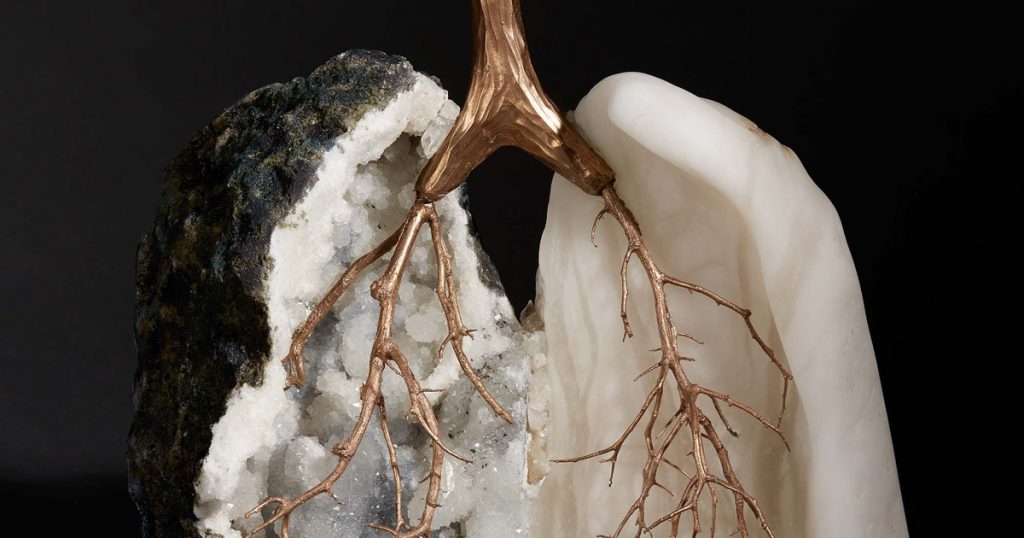 anatomy in art: Debra Baxter, Catch Your Breath, 2021, Form and Concept Gallery, Santa Fe, CA, USA.
