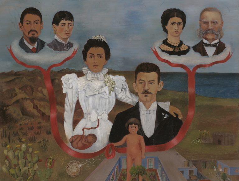 Artistic families: Frida Kahlo, My Grandparents, My Parents, and I (Family Tree), 1936, Museum of Modern Art, New York, NY, USA. Detail.

