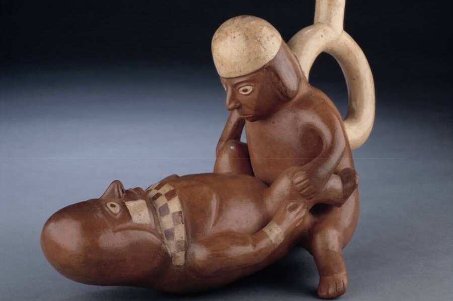 museo larco: Moche sexual union, Moche culture, Florescent Epoch (1 CE–800 CE), Peru, Museo Larco, Lima, Peru. Museum’s website.
