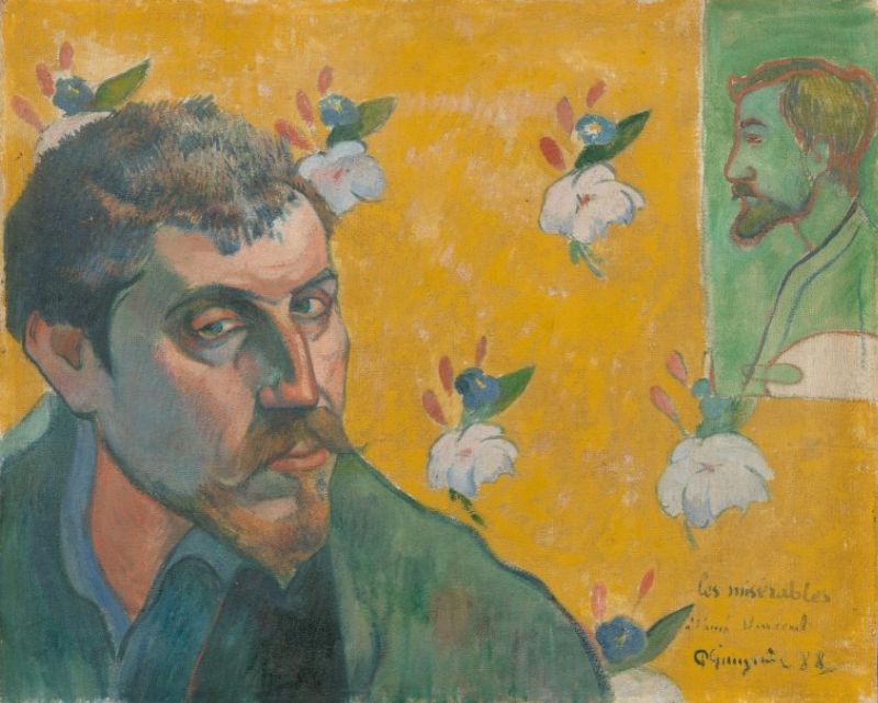 Paul Gaguin, Self portrait with Portrait of Emile Bernard (Les Misérables), 1888, Van Gogh Museum, Amsterdam.