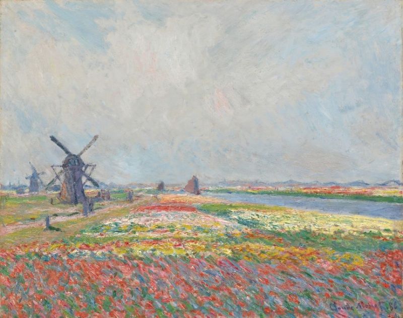 Claude Monet, Tulip Fields Near the Hague, 1886, Van Gogh Museum, Amsterdam.