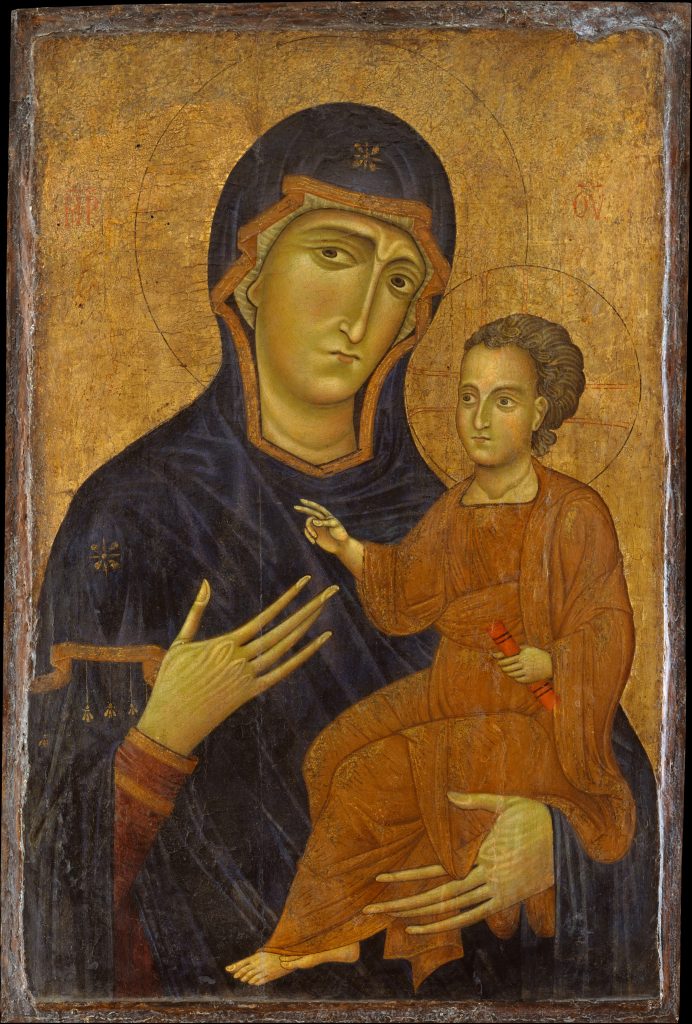 Women in art: Berlinghiero, Madonna and Child, ca. 1230, The Metropolitan Museum, New York, NY, USA.
