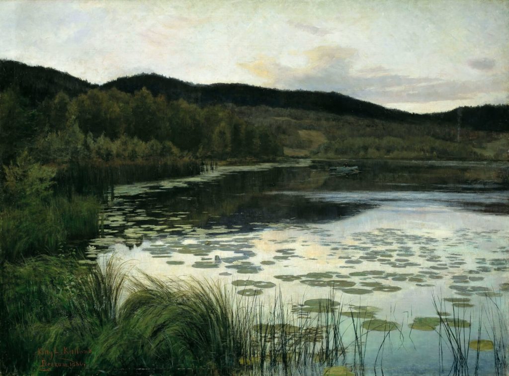 Kitty Kielland, Summer Night, 1886, oil on canvas, Nasjonalgalleriet, Oslo, Norway.