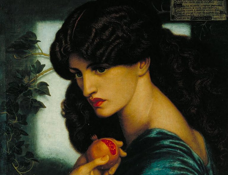Jane Morris: Dante Gabriel Rossetti, Proserpine, 1874, Tate Britain, London, UK. Detail.
