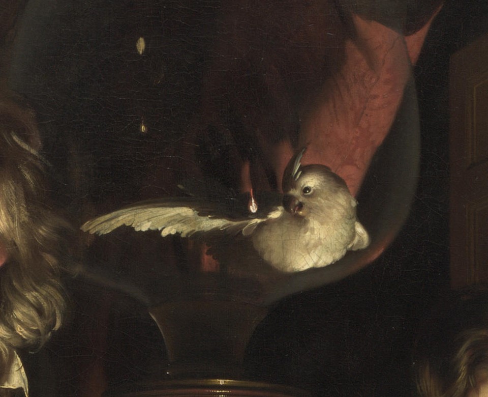 Joseph Wright of Derby experiment: Joseph Wright of Derby, An Experiment on a Bird in the Air Pump, ca 1768, National Gallery, London, UK. Detail.
