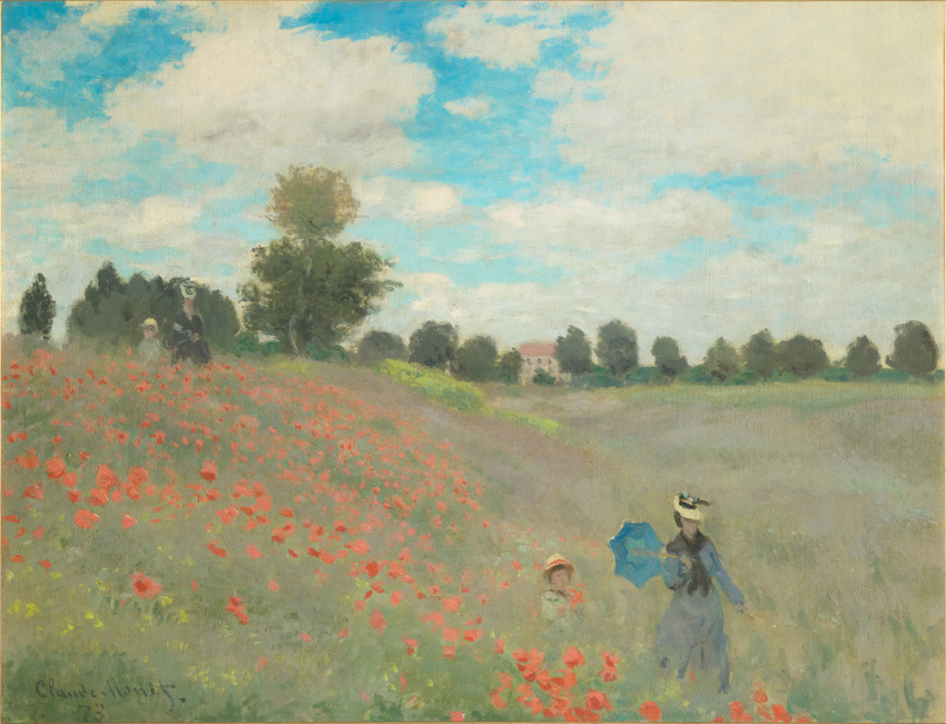 spring masterpieces: Spring Masterpieces: Claude Monet, Poppies, 1873, Musée d’Orsay, Paris, France.
