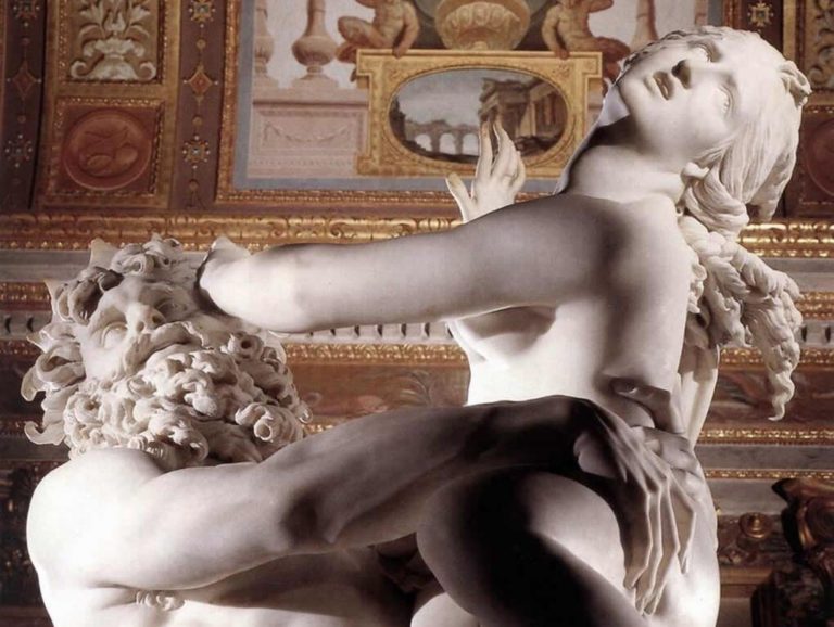 Proserpina: Gian Lorenzo Bernini, The Rape of Proserpina, 1621-22, Borghese Gallery, Rome, Italy. Detail.
