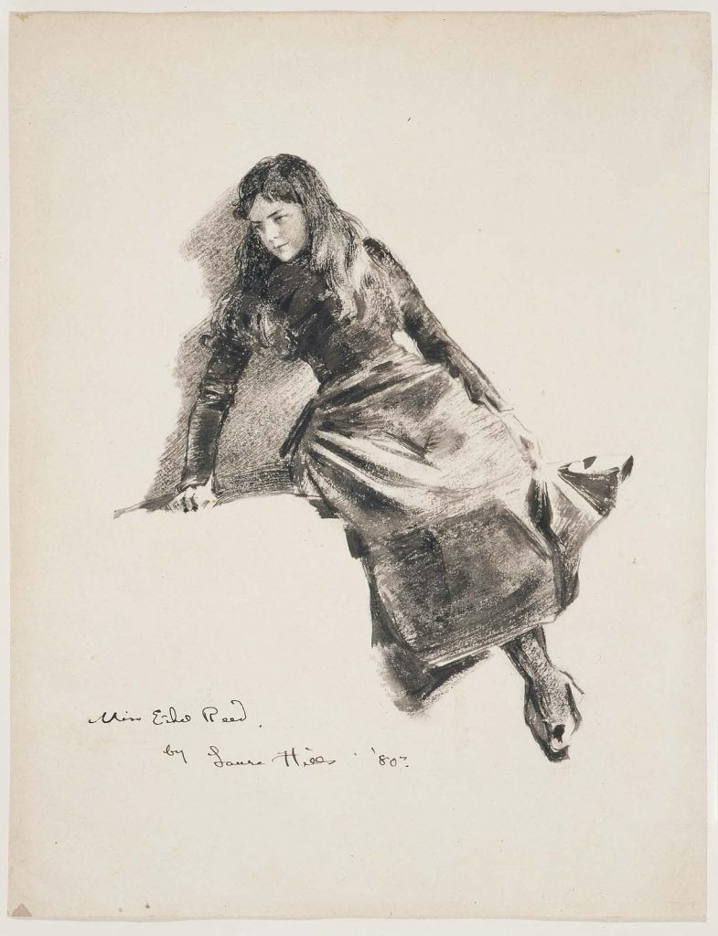 Ethel Reed: Laura Coombs Hill, Miss Ethel Reed, 1880, Wash and Chalk on Paper, Museum of Fine Arts, Boston, MA, USA.
