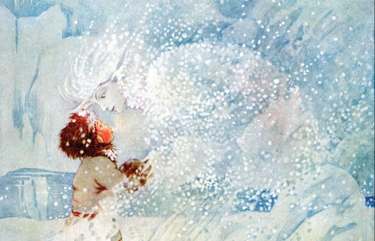 Snow Queen: Honor C. Appleton, illustration for The Snow Queen book, 1884, Pook Press Publishing House. Detail.

