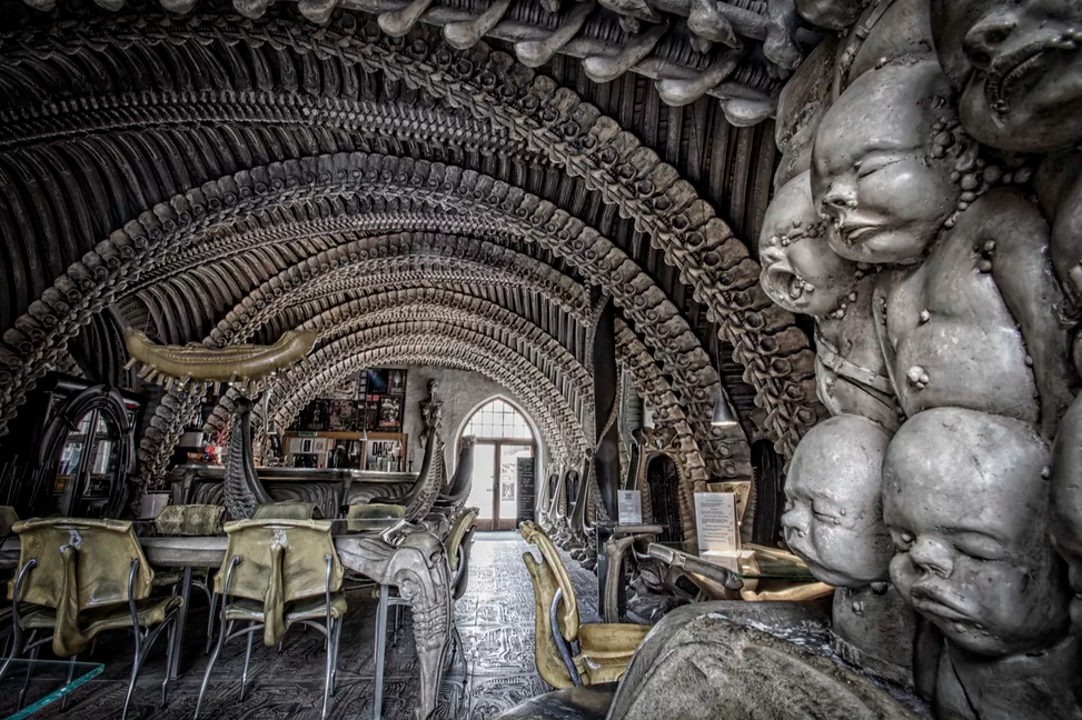 The Giger Bar at the Giger Museum, Gruyères, Switzerland.