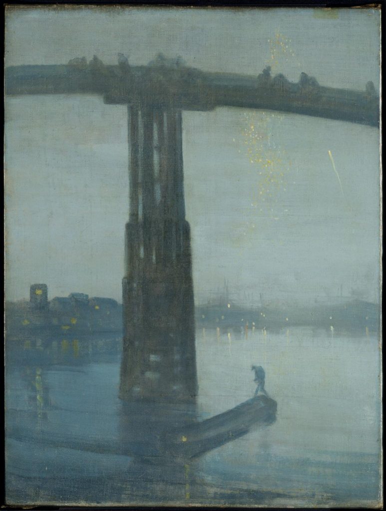 Whistler Ruskin: James McNeill Whistler, Nocturne: Blue and Gold – Old Battersea Bridge, c. 1872–5, Tate, London, UK. Museum’s website.
