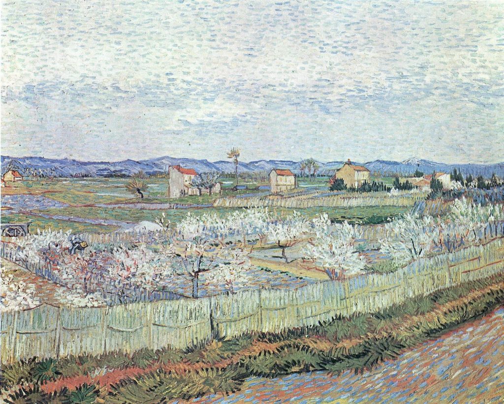 Vincent van Gogh, Plain of the Crau with peach trees in bloom, The Courtauld Gallery, London, UK.