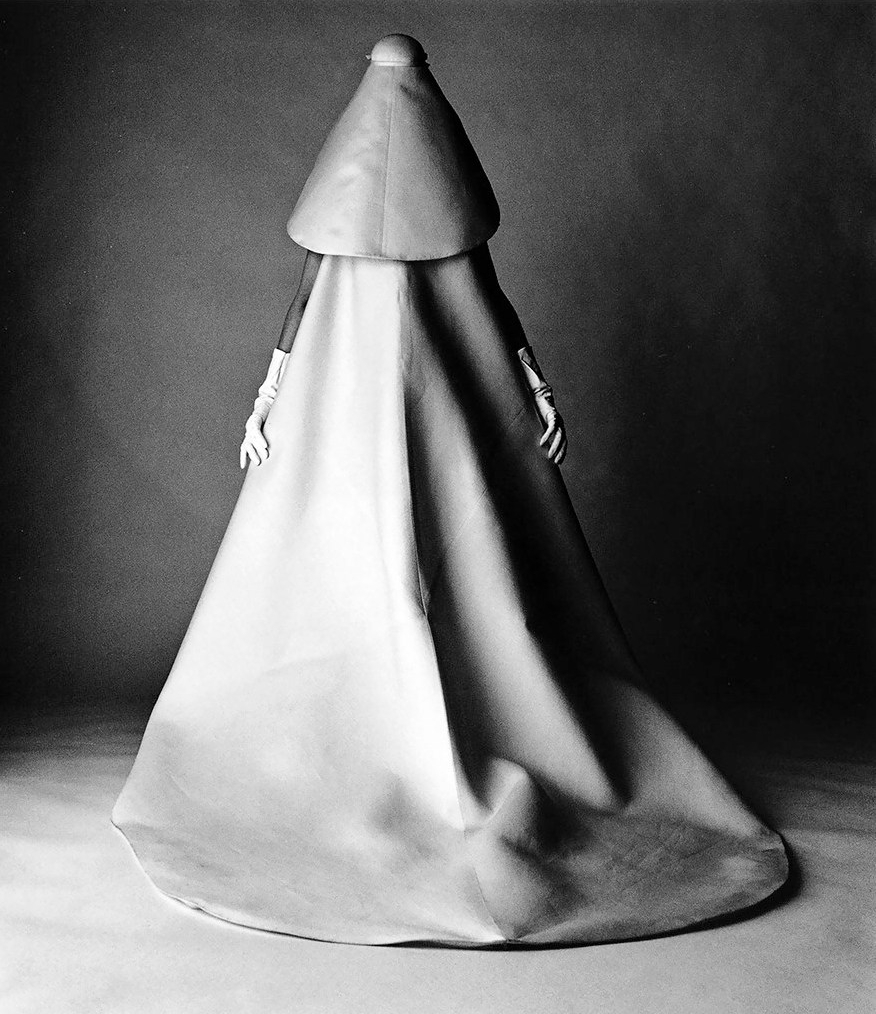 fashion photographers: David Bailey, Model in a Balenciaga Wedding Dress, Vogue, 1967. From the By Gone.
