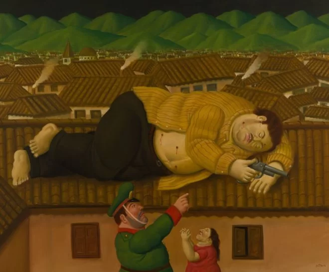 Facts Fernando Botero: Fernando Botero, Pablo Escobar Dead, 2006, Museo de Antioquia. Medellín, Colombia.
