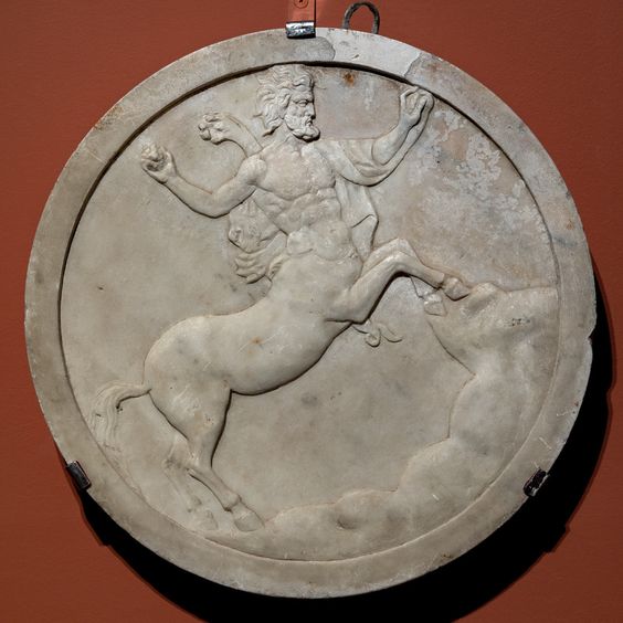 centaurs in art: Centaur, 1st century AD, marble, Archaeological Park of Pompeii, Pompeii, Italy.
