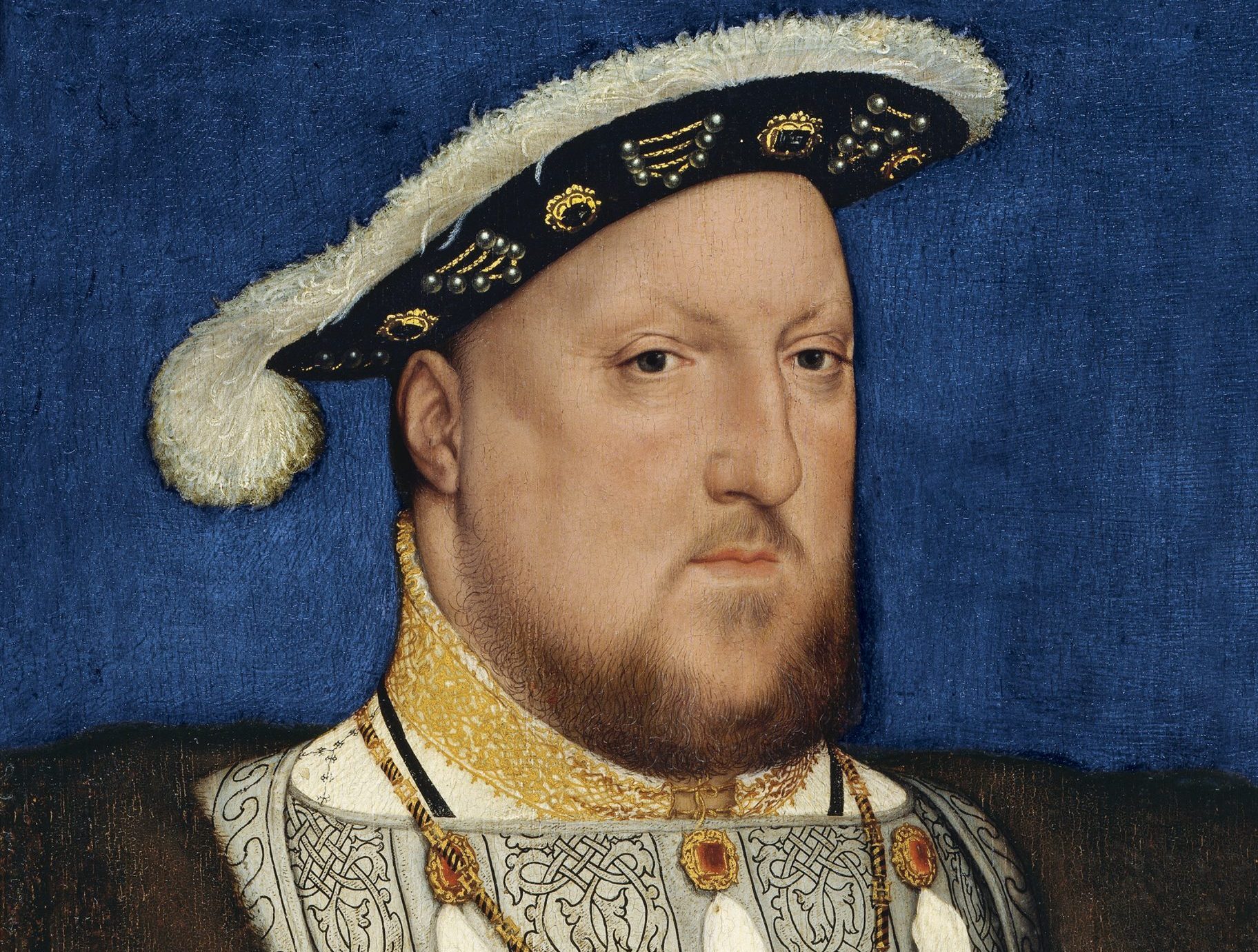 Hans Holbein the Younger, Portrait of Henry VIII of England, ca. 1537, Museo Nacional Thyssen-Bornemisza, Madrid, Spain. 