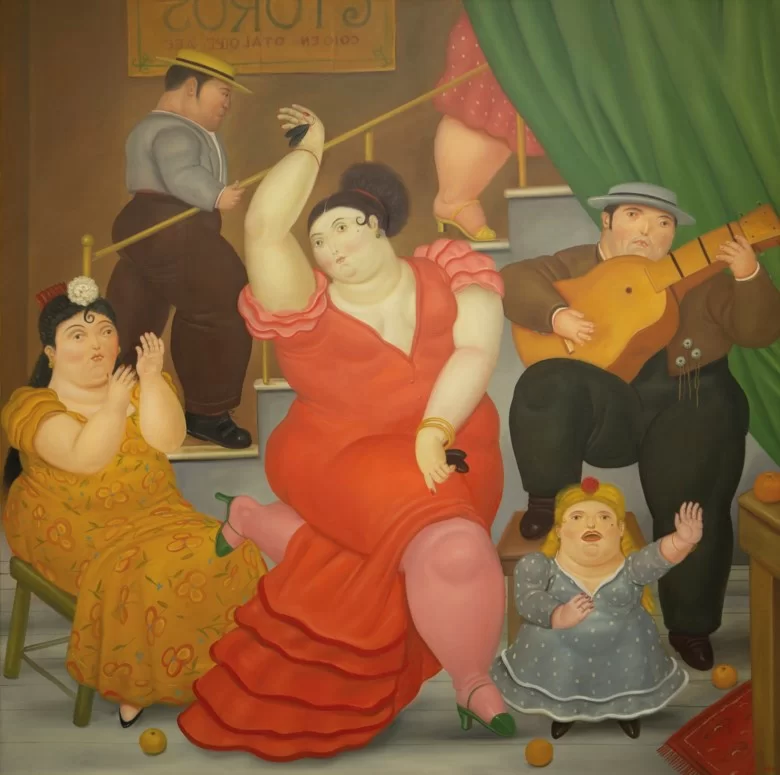 Facts Fernando Botero: Fernando Botero, Tablao Flamenco, 1984, private collection. WahooArt.
