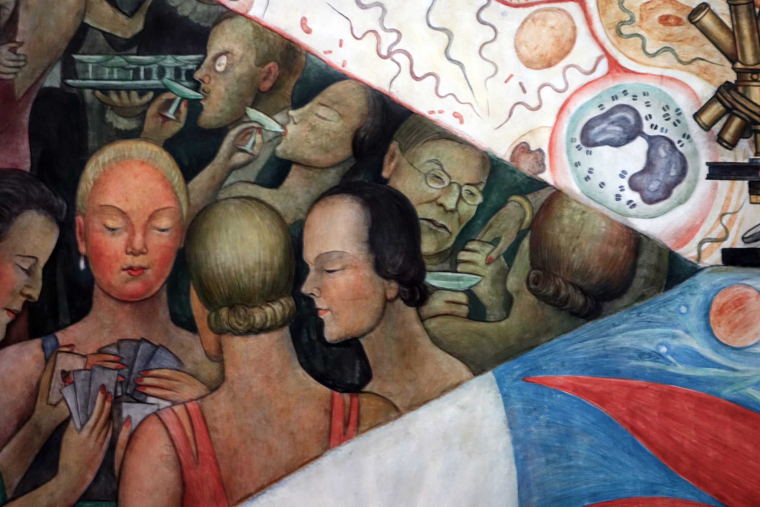 Diego Rivera, Man at the Crossroads, 1934, Palacio de Bellas Artes, Mexico City, Mexico. Detail.