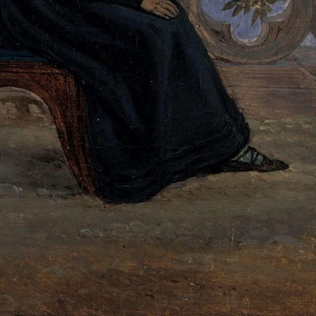Carl Gustav Carus: Carl Gustav Carus, Woman on the Balcony, 1824, oil on canvas, Galerie Neue Meister, Dresden, Germany. Detail.
