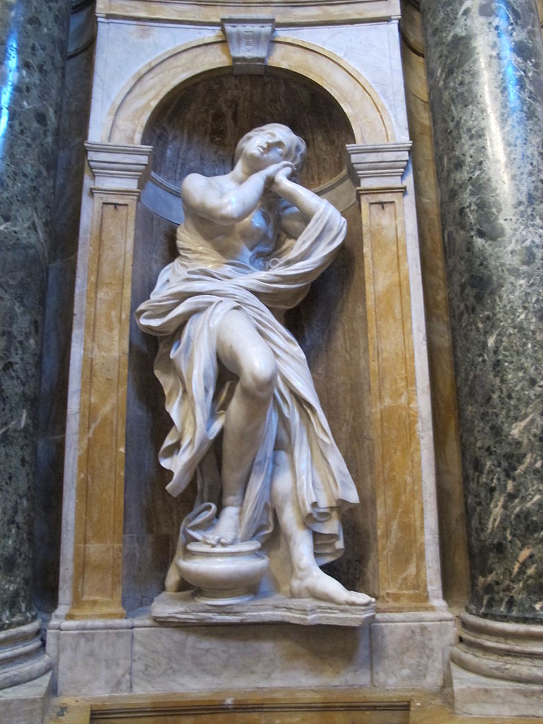 duomo Siena: Gian Lorenzo Bernini, Mary Magdalene, ca. 1661-1663, Duomo, Siena, Italy. Photograph by Sailko via Wikimedia Commons (CC-BY-SA-3.0).
