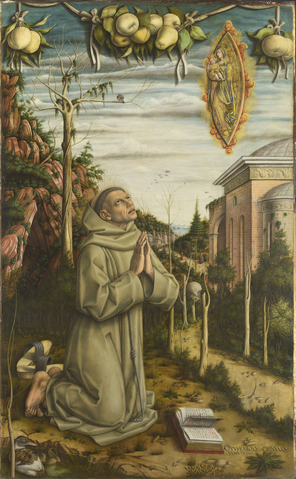 Carlo Crivelli: Carlo Crivelli, The Vision of the Blessed Gabriele, 1489, National Gallery, London, UK