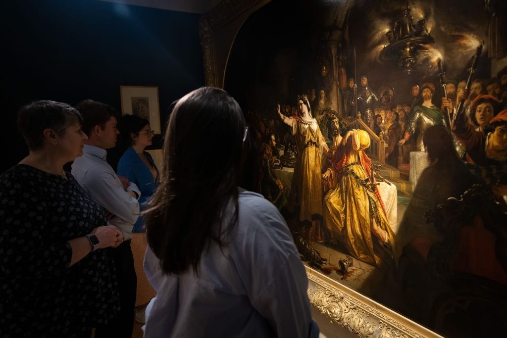 Installation view of Daniel Maclise, The Banquet Scene in Macbeth, 1840, Guildhall Art Gallery. London. Paul Clarke Photography.
