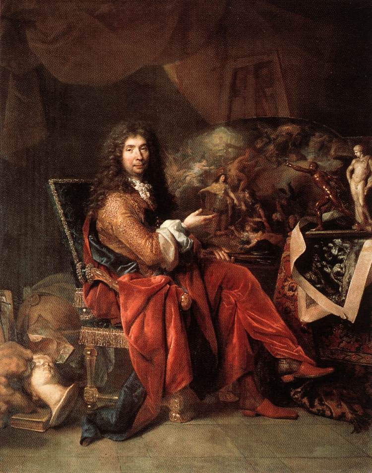 Paris Salon: Nicolas de Largilliere, Charles Le Brun, 1683-1686, Musée de Louvre, Paris, France.
