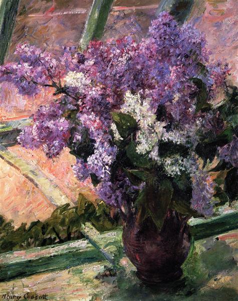Mary Cassatt, Lilacs in a window, 1880, Private Collection.