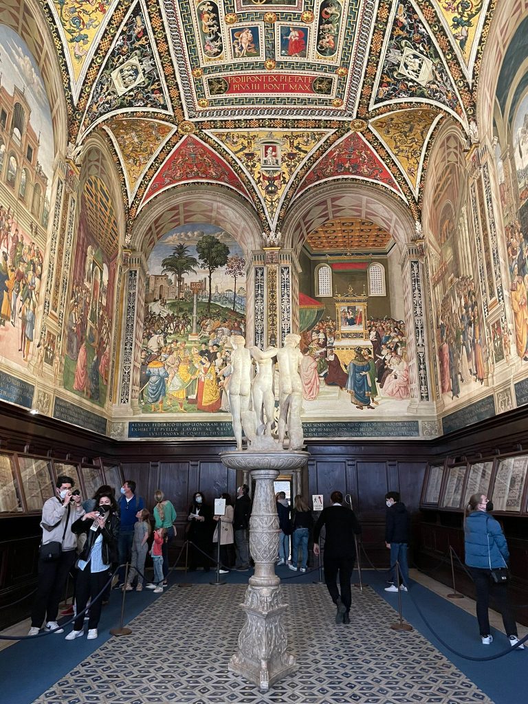duomo Siena: Piccolomini Library, Duomo, Siena, Italy, April 2022. Photograph by Kate Wojtczak.
