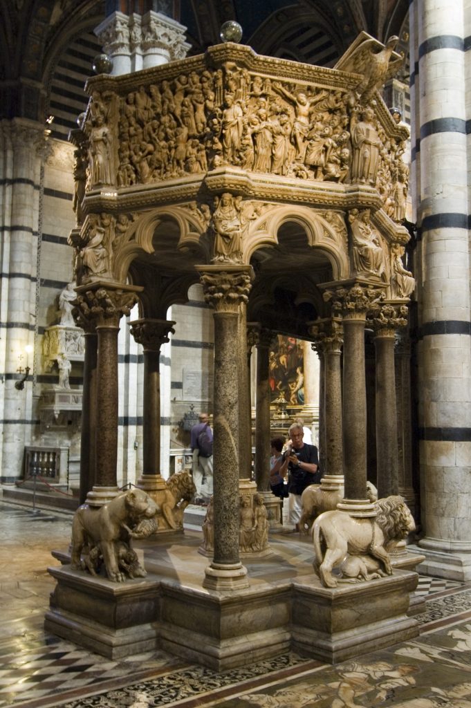 Nicola Pisano, Pulpit, Duomo, Siena, Italy, November 2007.