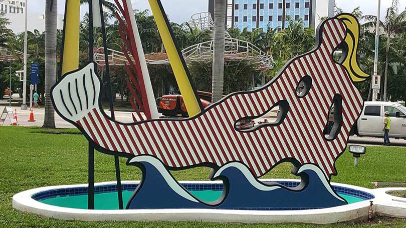 Mermaids in art: Roy Lichtenstein, Mermaid, 1979, City of Miami Beach, Department of Art in Public Places, Miami, FL, USA.

