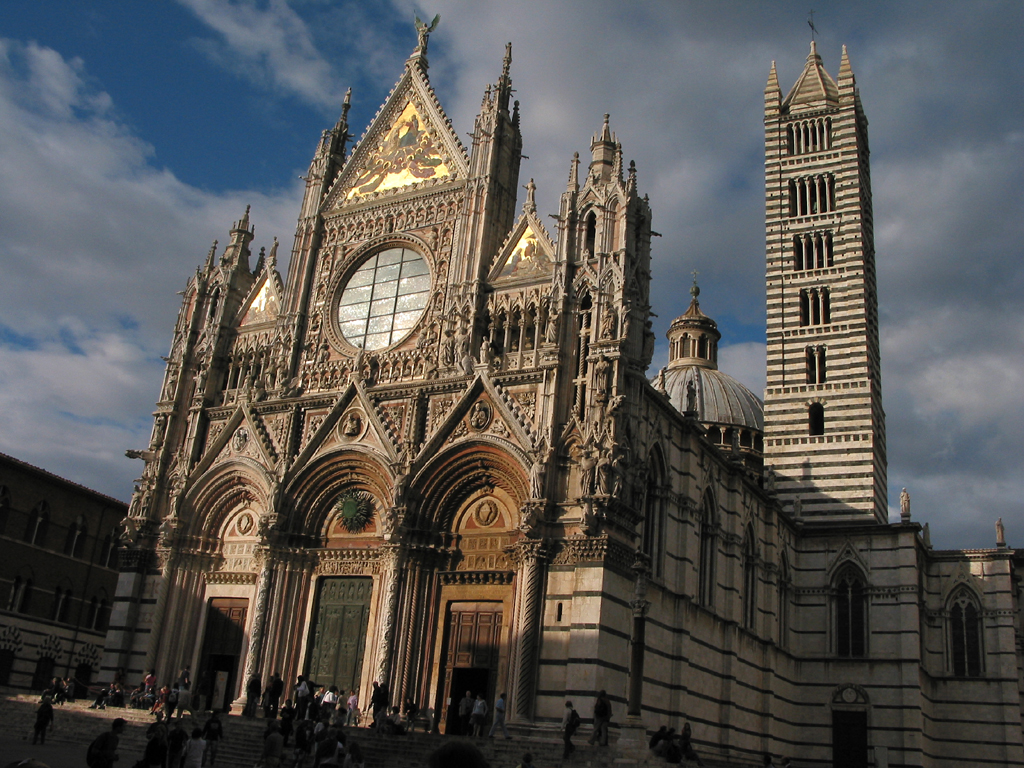 Façade of the Duomo in Siena, Italy, September 2004