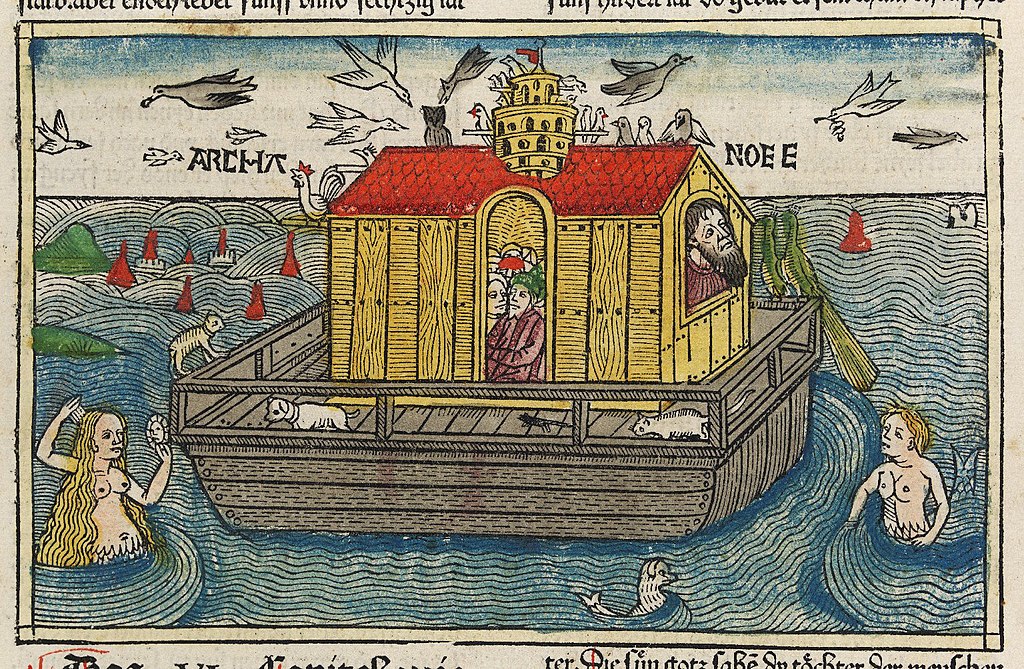 Anton Kobergers, German Bible, Noah's Ark Woodcut, 1483, Library of Congress, Washington, DC, USA.