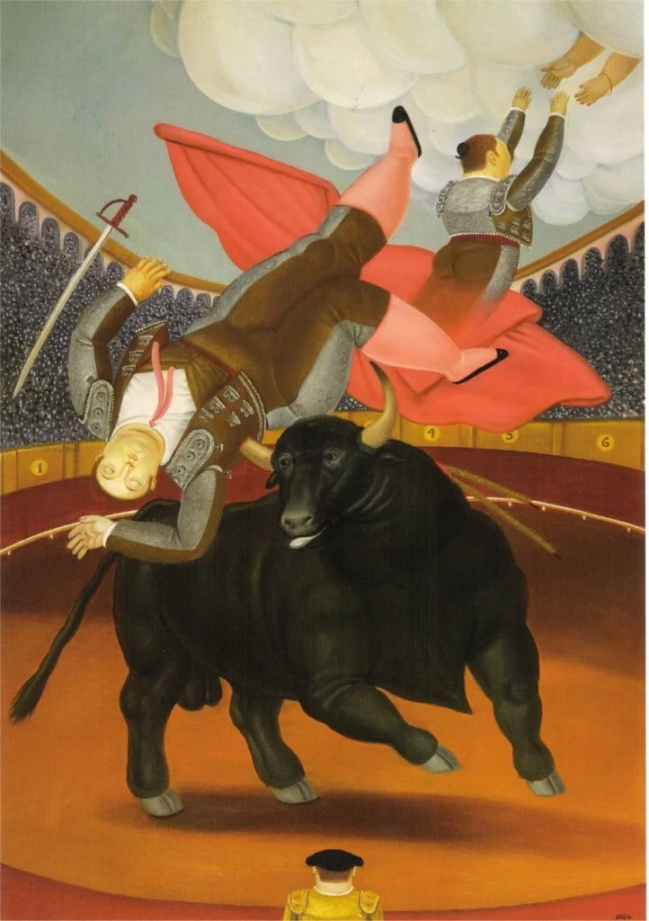 Facts Fernando Botero: Fernando Botero, The Death of Luis Chalet, 1984, private collection. WikiArt.
