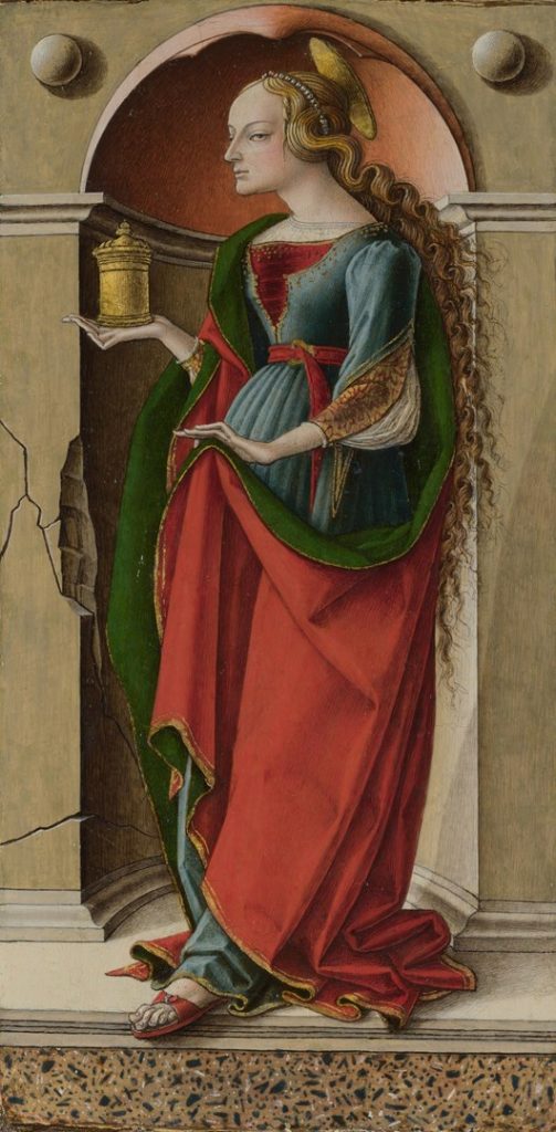 Carlo Crivelli: Carlo Crivelli, Saint Mary Magdalene, c. 1491-1494, National Gallery, London, UK.

