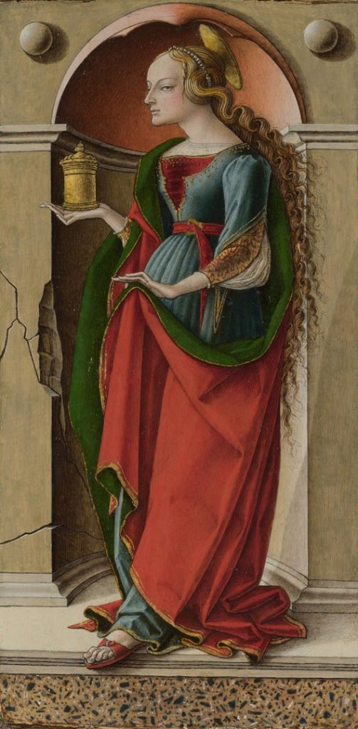 Carlo Crivelli: Carlo Crivelli, Saint Mary Magdalene, c. 1491-1494, National Gallery, London, UK.