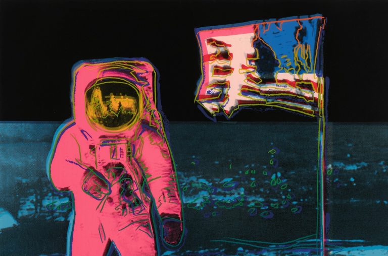 NASA Art Program: Andy Warhol, Moonwalk I, 1987. Sotheby’s. Detail.
