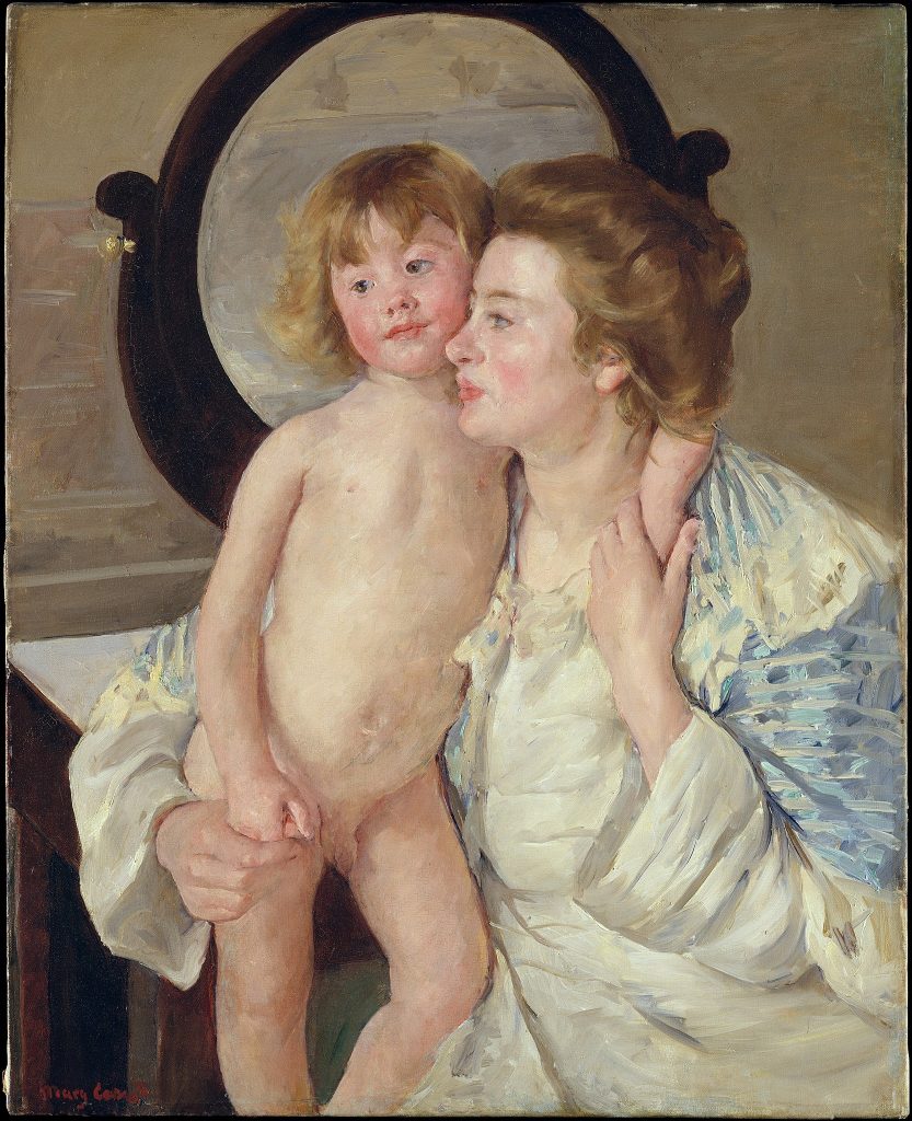 mary cassatt motherhood: Mary Cassatt, Mother and Child (The Oval Mirror), c. 1899, The Metropolitan Museum of Art, New York, NY, USA.
