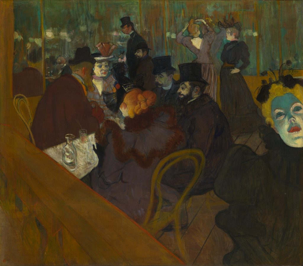 Henri de Toulouse-Lautrec, At the Moulin Rouge, 1982–1985, Art Institute of Chicago, Chicago, IL, USA.